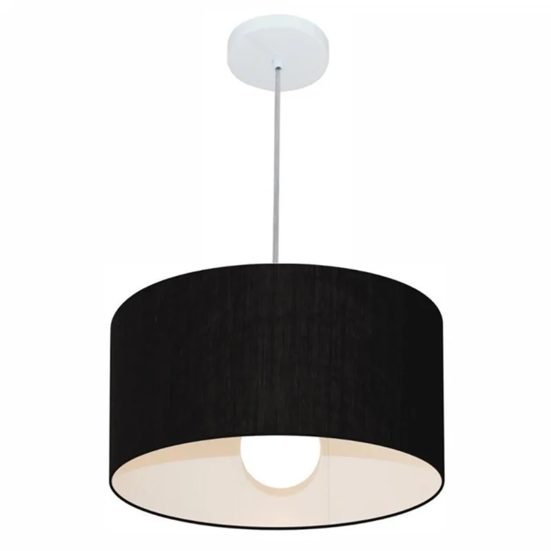 Pendente Cilíndrico Preto Mj-4031