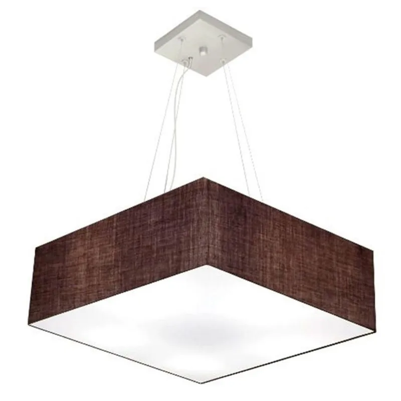Pendente Quadrado Café Mj-4032 Para Mesa De Jantar E Estar - Vivare Brasil Iluminação