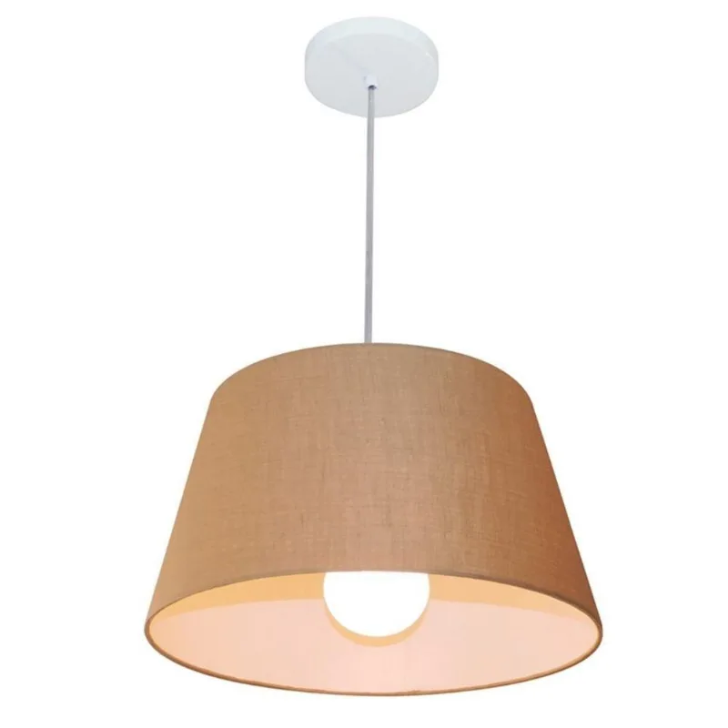 Pendente Cone Palha Mj-4039 Para Mesa De Jantar E Estar