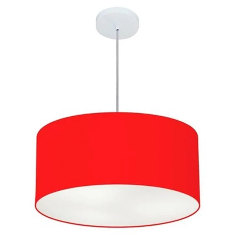 Pendente Cilíndrico Vermelho Mj-4049 - Vivare Brasil Iluminação