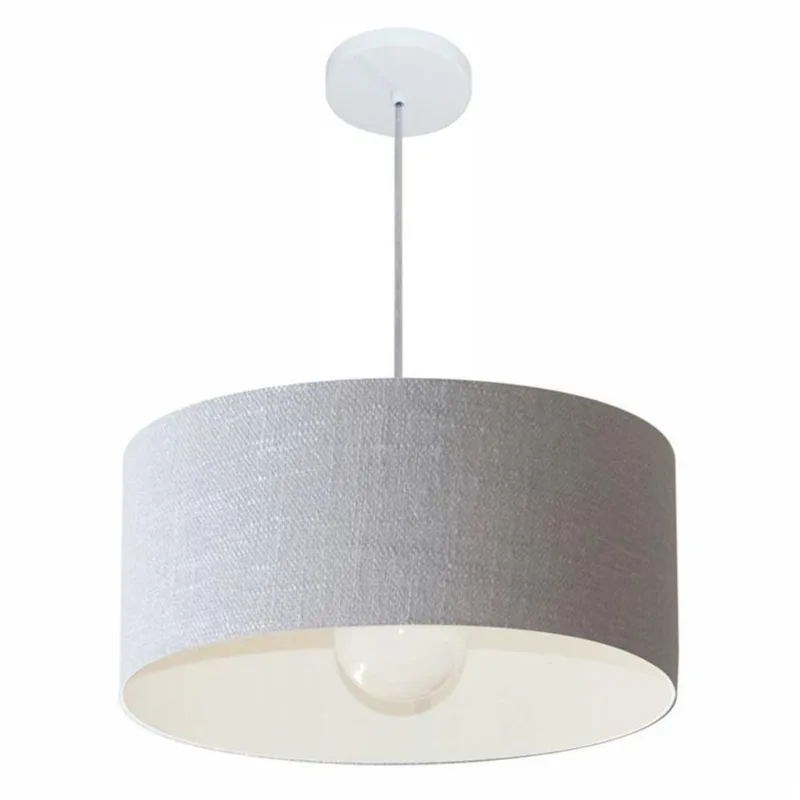 Pendente Cilíndrico Rustico Cinza Mj-4052
