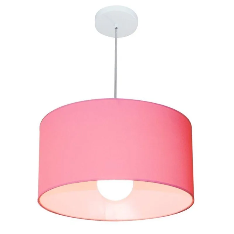 Pendente Cilíndrico Rosa Bebê Mj-4052 - Vivare Brasil Iluminação
