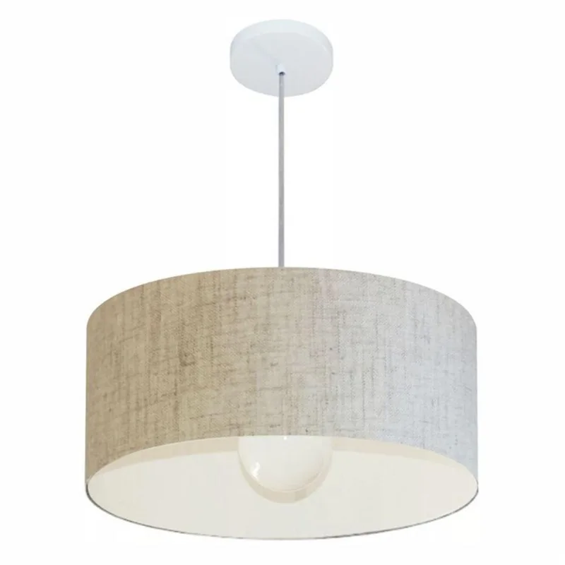 Pendente Cilíndrico Rustico Bege Mj-4052