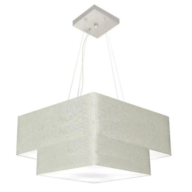 Pendente Quadrado Rustico Cinza Mj-4066 - Vivare Brasil Iluminação