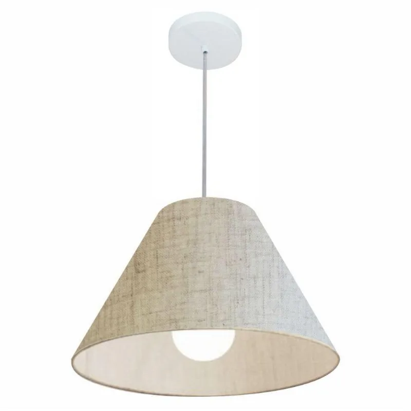 Pendente Cone Rustico Bege Mj-4078