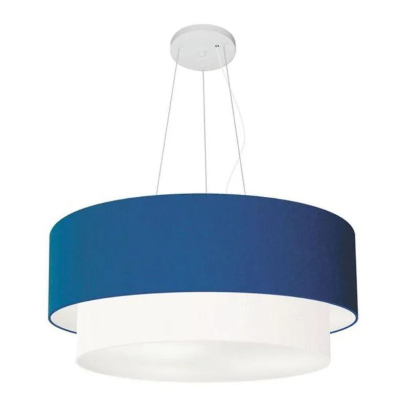Pendente Cilíndrico Azul Marinho E Branco Mj-4082