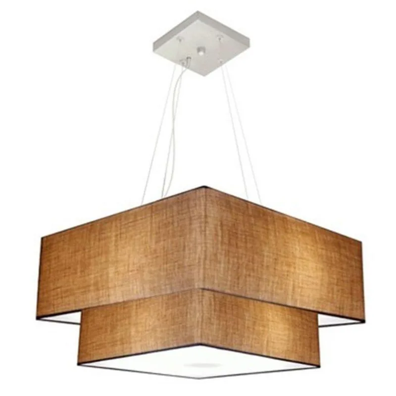 Pendente Quadrado Palha Mj-4083 Para Mesa De Jantar E Estar - Vivare Brasil Iluminação