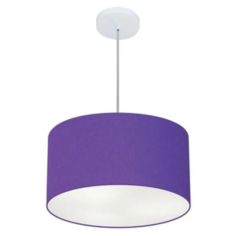 Pendente Cilíndrico Roxo Mj-4099 Para Mesa De Jantar E Estar