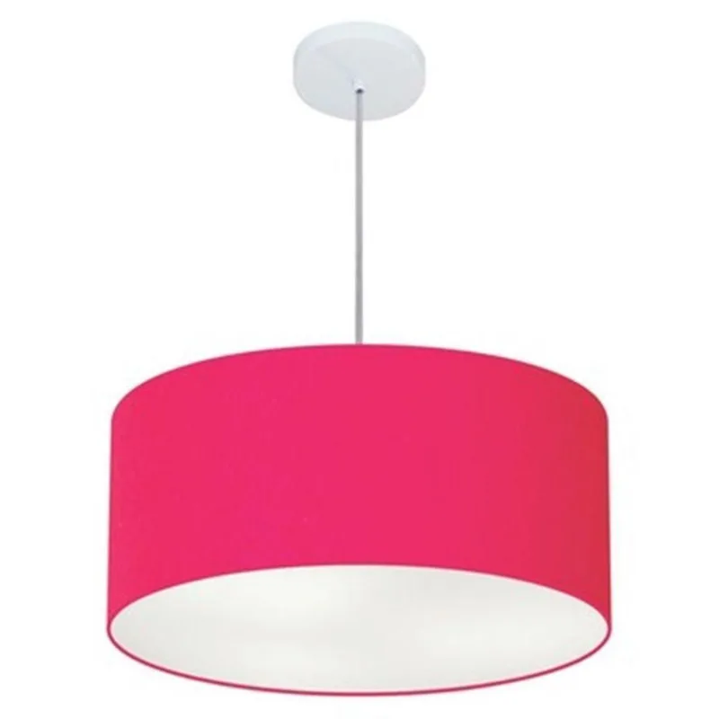 Pendente Cilíndrico Pink Mj-4100 Para Mesa De Jantar E Estar