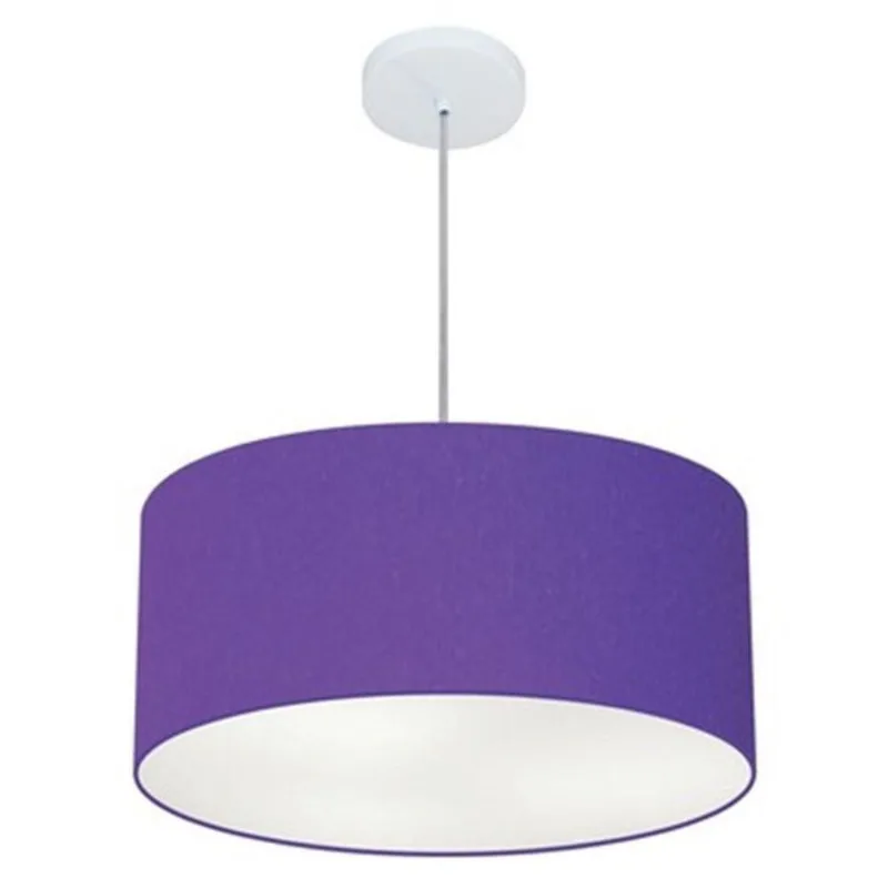 Pendente Cilíndrico Roxo Mj-4100 Para Mesa De Jantar E Estar