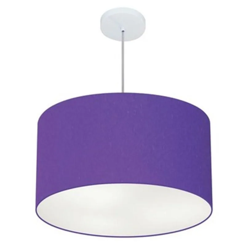Pendente Cilíndrico Roxo Mj-4101 Para Mesa De Jantar E Estar