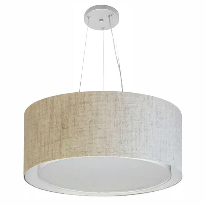 Pendente Cilíndrico Rustico Bege Mj-4124