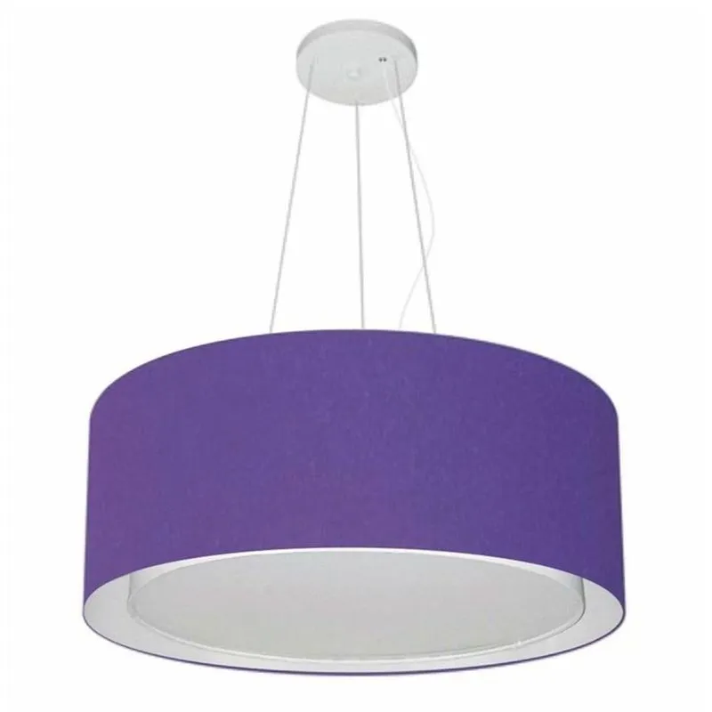 Pendente Cilíndrico Roxo Mj-4124 Para Mesa De Jantar E Estar