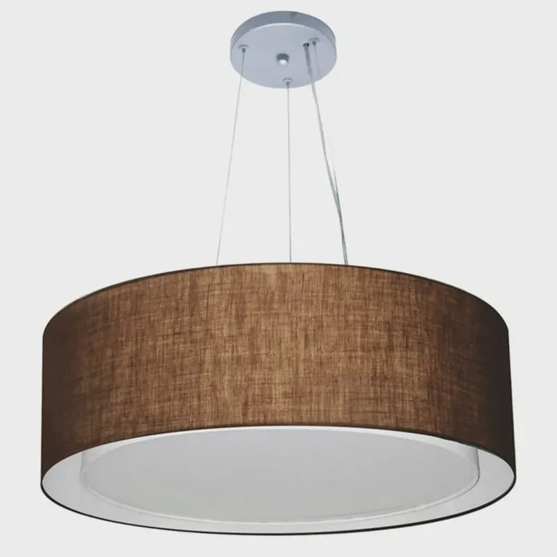 Pendente Cilíndrico Café MJ-4125 Para Mesa de Jantar e Estar
