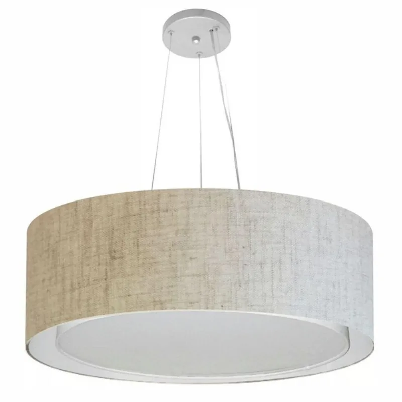 Pendente Cilíndrico Rustico Bege Mj-4125