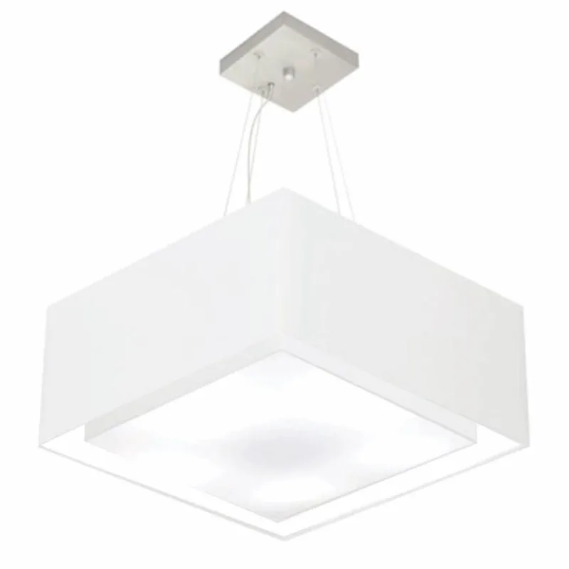 Pendente Quadrado Branco Mj-4127 - Vivare Brasil Iluminação
