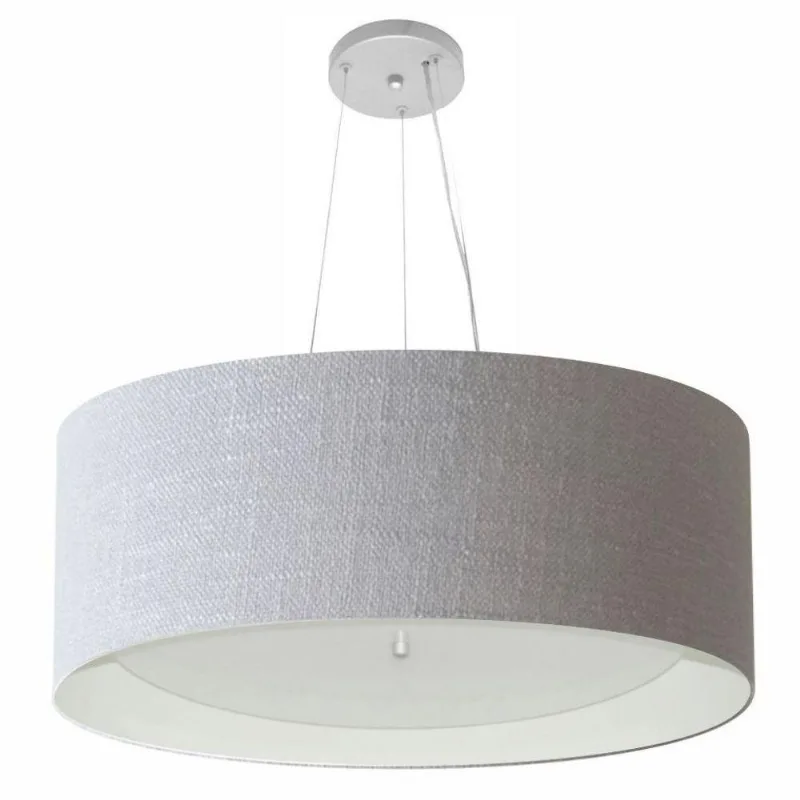 Pendente Cilíndrico Rustico Cinza E Branco Mj-4142