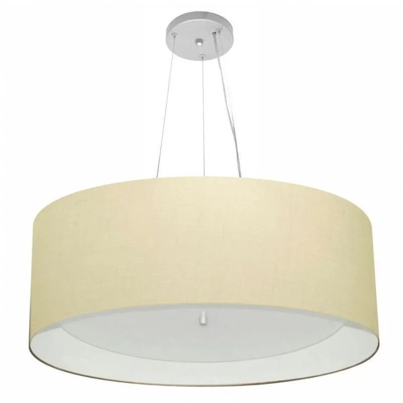 Pendente Cilíndrico Bege E Branco Mj-4142