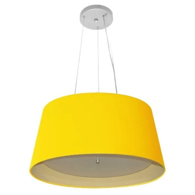 Pendente Cone Amarelo Mj-4144 Para Mesa De Jantar E Estar