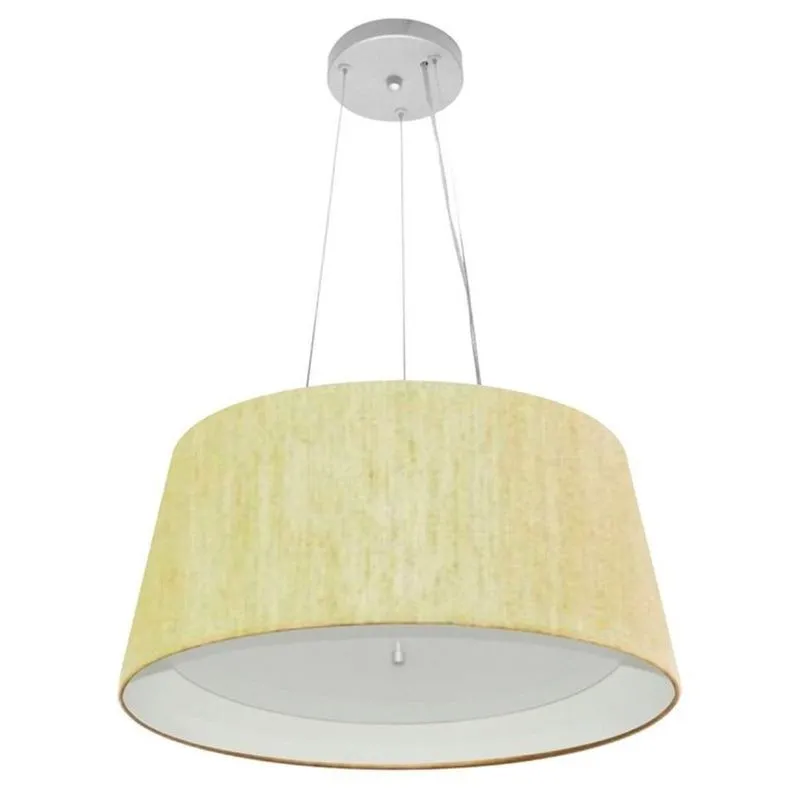 Pendente Cone Rustico Bege E Branco Mj-4144