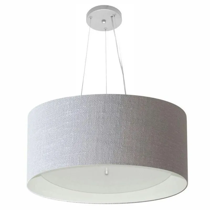 Pendente Cilíndrico Rustico Cinza e Branco Mj-4145