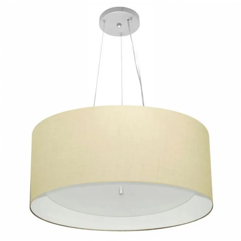 Pendente Cilíndrico Bege E Branco Mj-4145