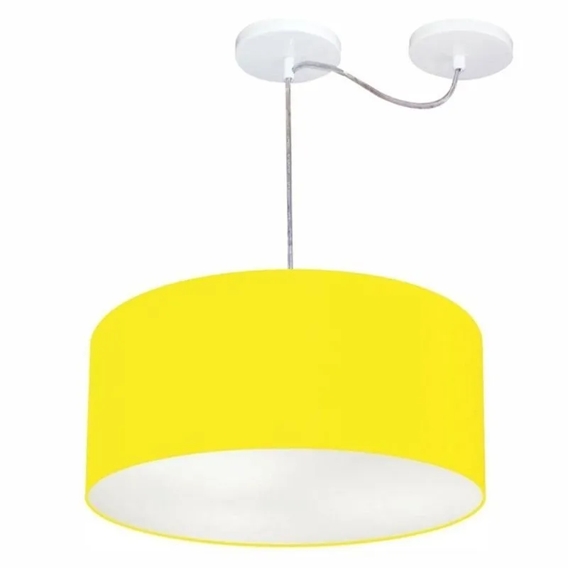 Pendente Cilíndrico Com Desvio Amarelo Mj-4147