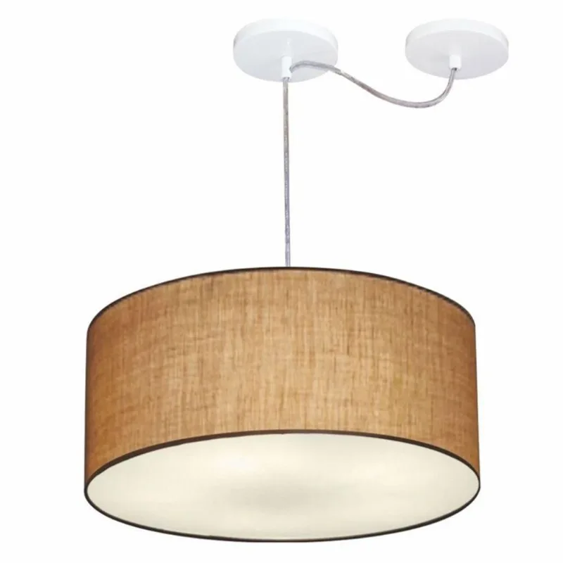 Pendente Cilíndrico Com Desvio Palha Mj-4147