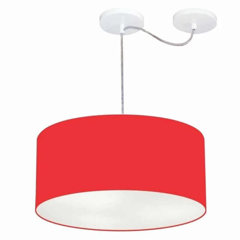 Pendente Cilíndrico Com Desvio Vermelho Mj-4147