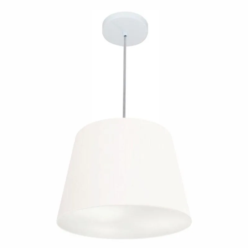 Pendente Cone Branco Mj-4155 Para Mesa De Jantar E Estar