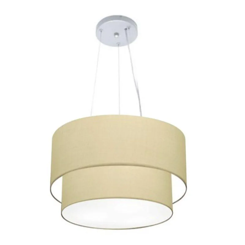 Pendente Cilíndrico Bege Mj-4158