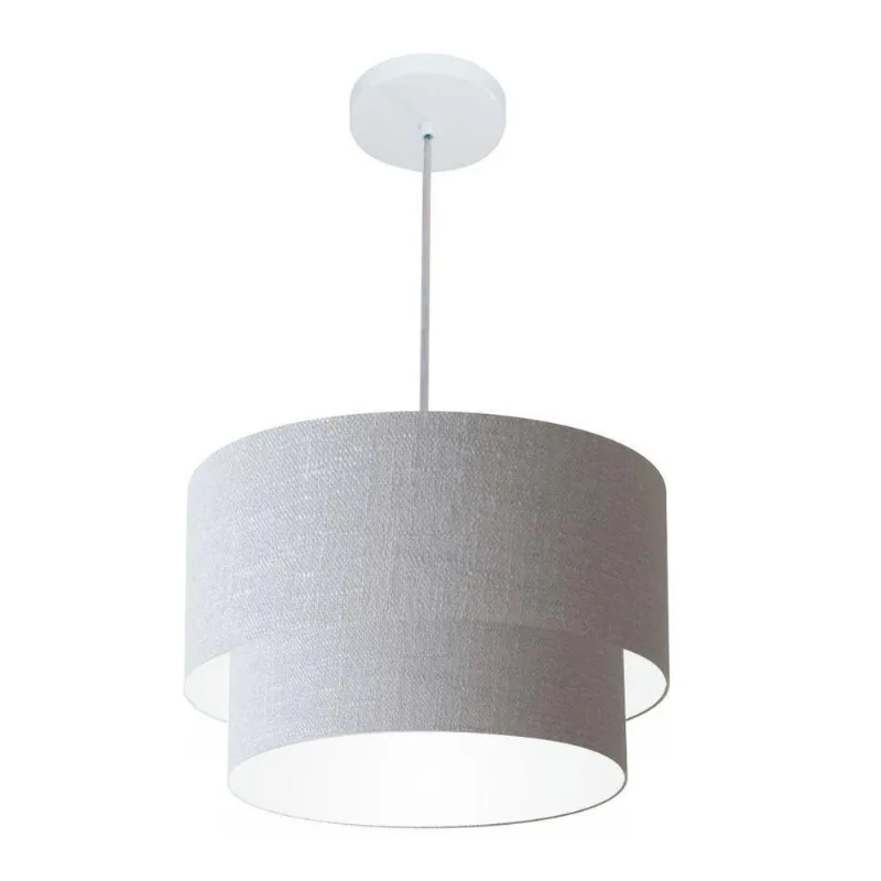Pendente Cilíndrico Rustico Cinza Mj-4160