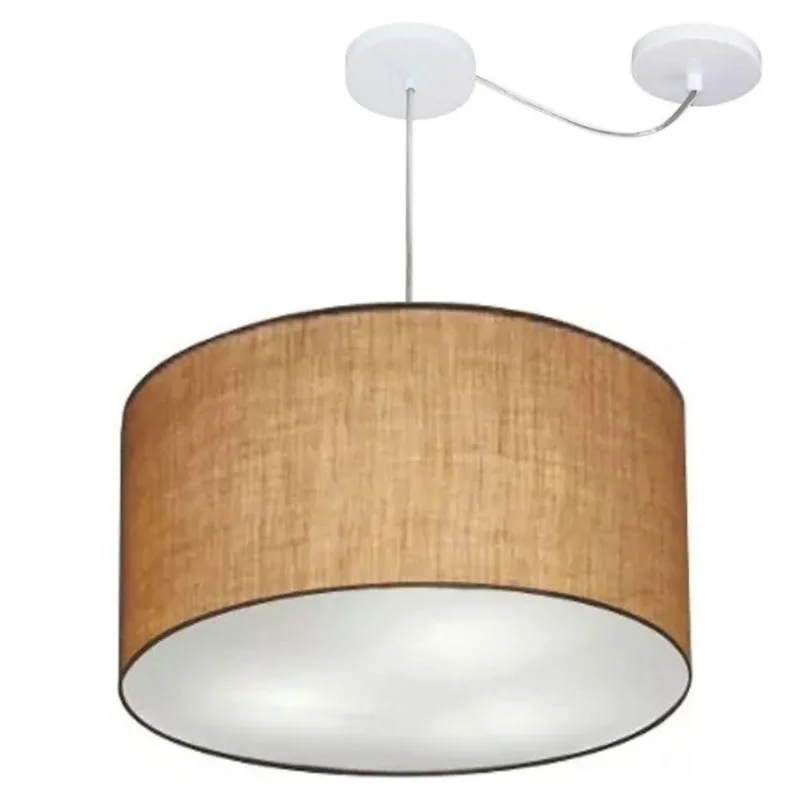 Pendente Cilíndrico Com Desvio Palha Mj-4167