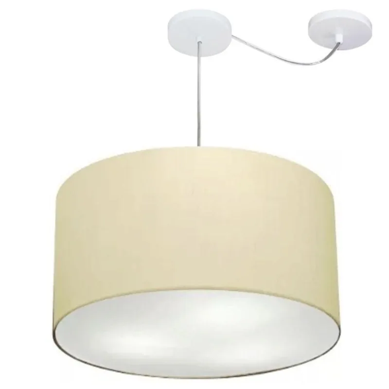 Pendente Cilíndrico Com Desvio Bege Mj-4168