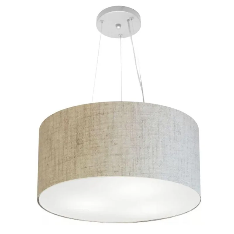 Pendente Cilíndrico Rustico Bege Mj-4185