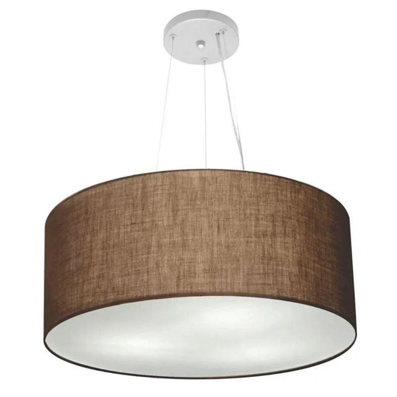 Pendente Cilíndrico Café Mj-4188 Para Mesa De Jantar E Estar