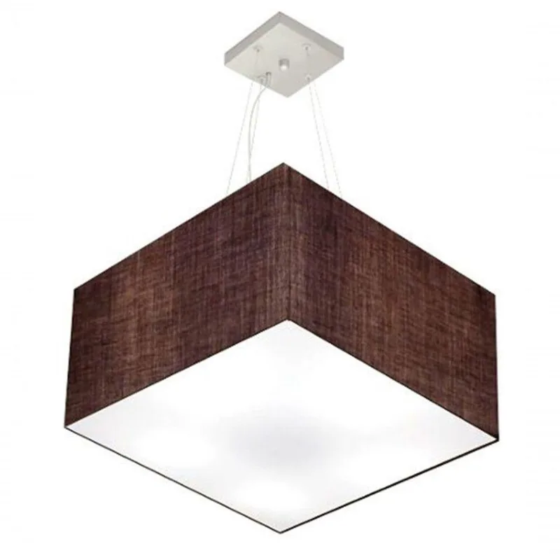 Pendente Quadrado Café Mj-4199 Para Mesa De Jantar E Estar - Vivare Brasil Iluminação