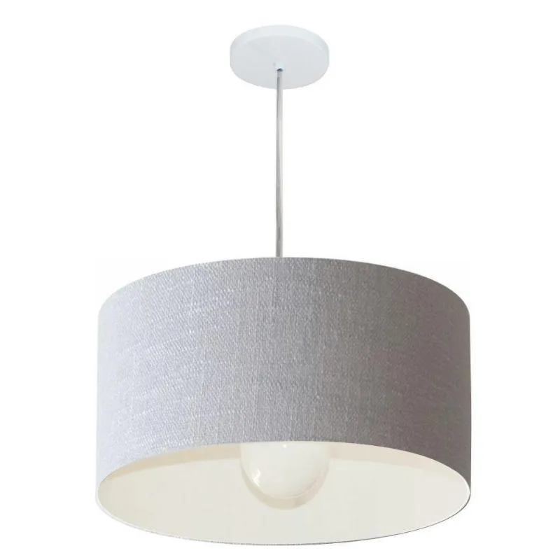 Pendente Cilíndrico Rustico Cinza Mj-4203