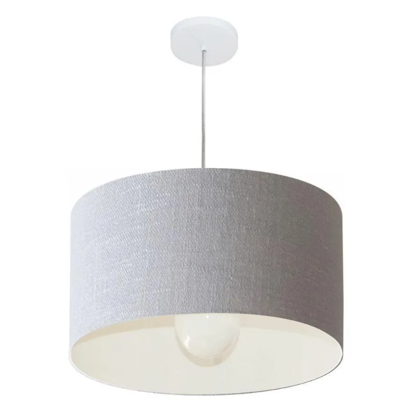Pendente Cilíndrico Rustico Cinza Mj-4205