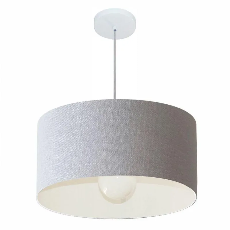 Pendente Cilíndrico Rustico Cinza Mj-4206
