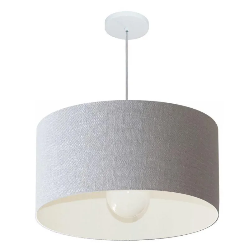 Pendente Cilíndrico Rustico Cinza Mj-4207