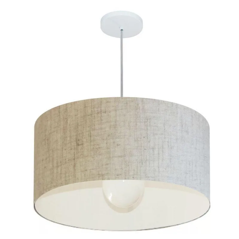 Pendente Cilíndrico Rustico Bege Mj-4207 - Vivare Brasil Iluminação