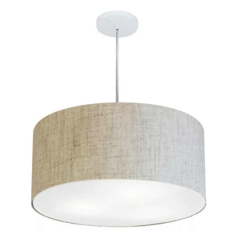 Pendente Cilíndrico Rustico Bege Mj-4214