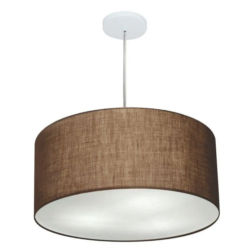 Pendente Cilíndrico Café Mj-4219 Para Mesa De Jantar E Estar