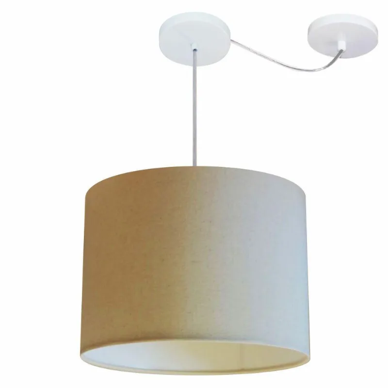 Pendente Cilíndrico Com Desvio Bege Mj-4227