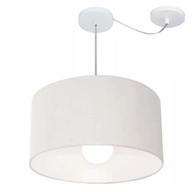 Pendente Cilíndrico Com Desvio Branco Mj-4231
