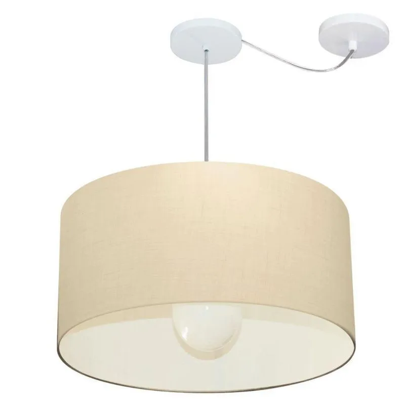 Pendente Cilíndrico Com Desvio Bege Mj-4232