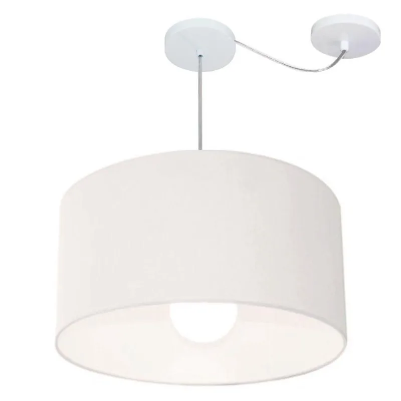 Pendente Cilíndrico Com Desvio Branco Mj-4234