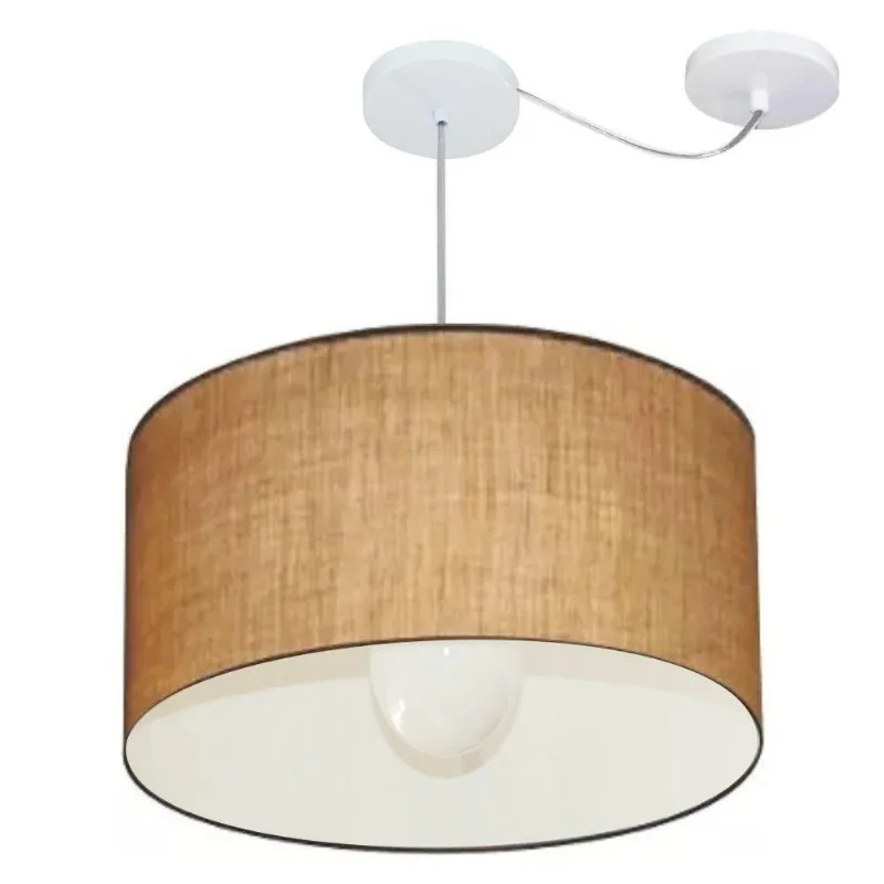 Pendente Cilíndrico Com Desvio Palha Mj-4234