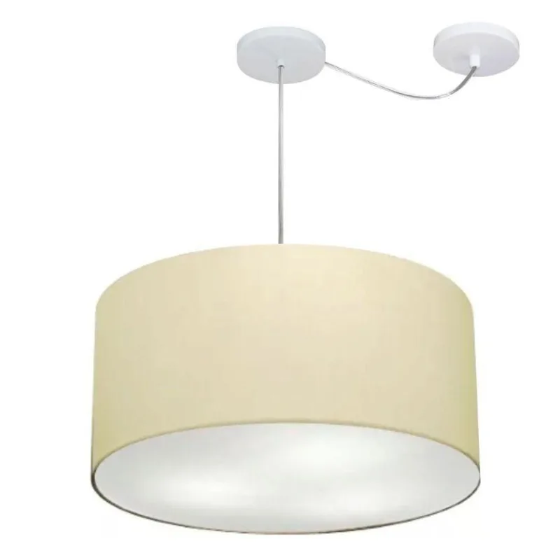 Pendente Cilíndrico Com Desvio Bege Mj-4236